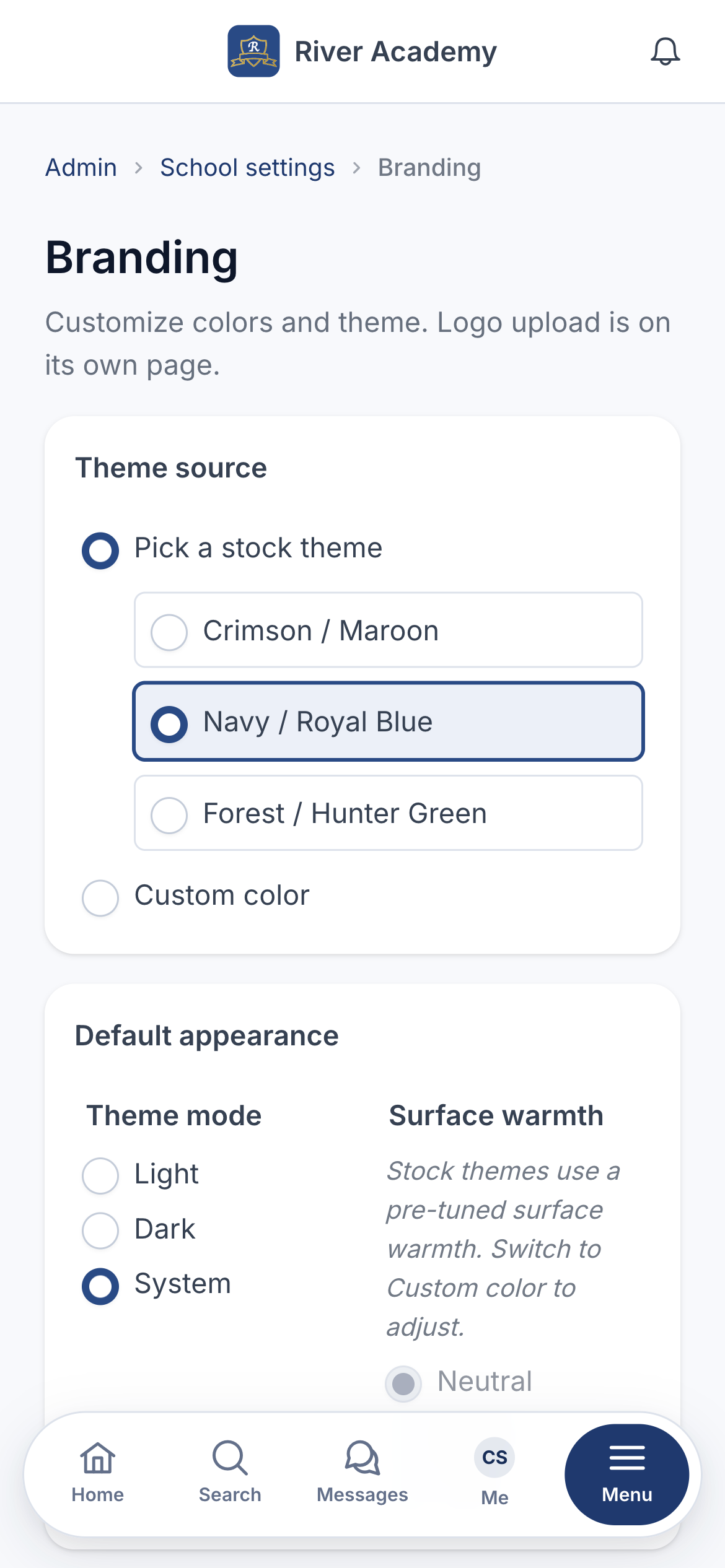 Run your organization — mobile view
